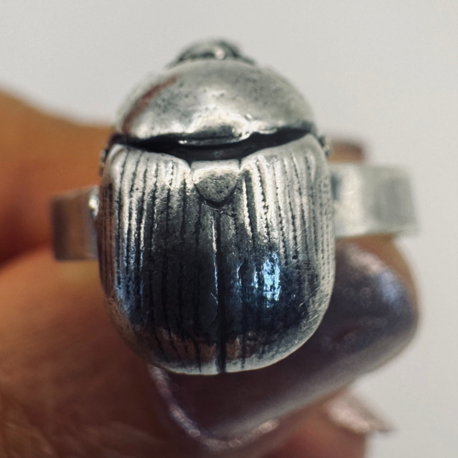 Anillo Escarabajo Pelotero (plata)